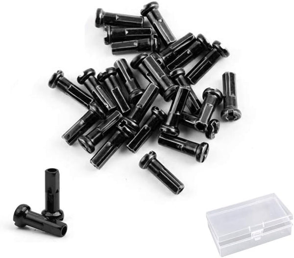 Juland 72 PCS Bike Spoke Nipples End Caps for Mountain Road Bicycles, 14G – Black