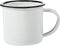 Lurrose Enamel Cup, Large Classic Camping Mug with Handle for Coffee, Tea, Milk, White Camping Cookware