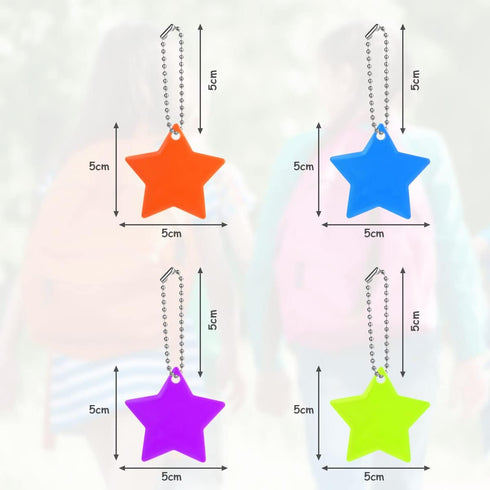 Reflector Pendant, 16pcs Waterproof Child Safety Reflector Pendant for School Bag, Wheelchair, Bicycle and Running