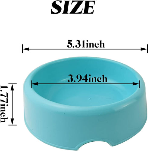 16 PCS Pet Plastic Bowls with 1PC Pet Food Spoons Plastic Candy Color Pet Cat Dog Puppy Rabbit Animal Practical Food Water Bowl-Random Color