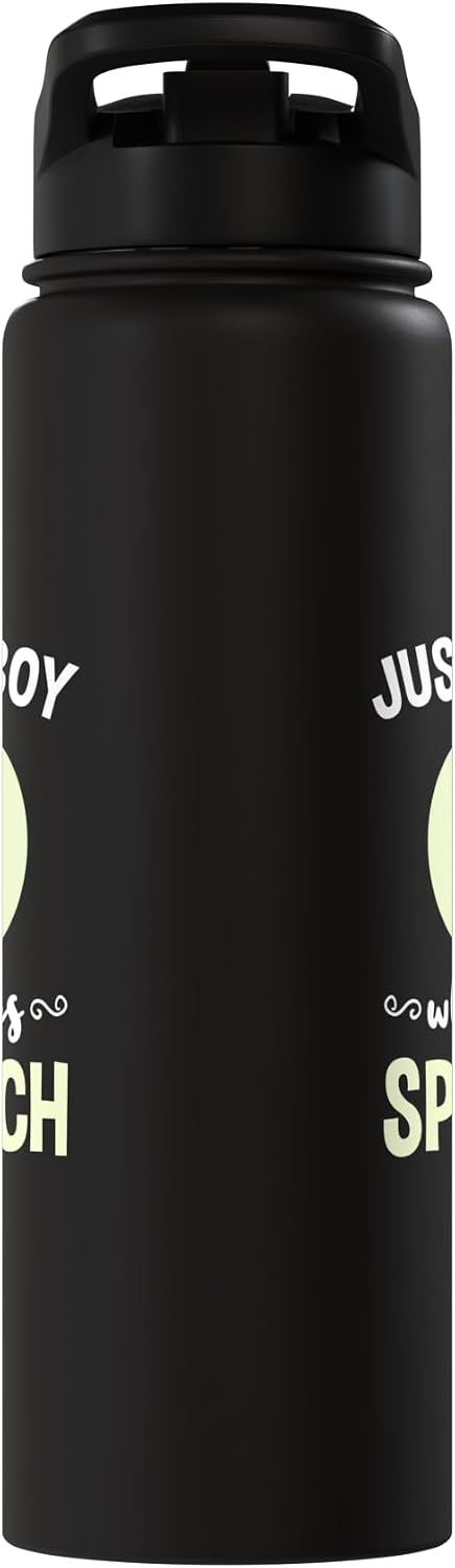 Just A Boy Who Loves Spinach Insulated Water Bottle for Kids