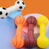 4Pcs Vinyl Barbell Dog Molar Chew Toy for Pet Dogs