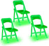 Set of 3 Glow in The Dark Folding Chairs for Wrestling Action