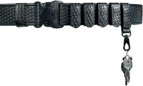 TAFTACFR Duty Belt Keeper Set of 4 with Double Snaps + 1 Keeper with Strong Metal Key Clip
