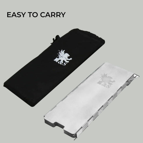 H&S Camping Stove Windscreen - 10 Aluminum Plates Folding Wind Shield with Carrying Case for Outdoor Camping Accessories
