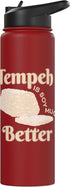 Tempeh Indonesian Food Vegan Vegan Tempeh Soy Much Better I Indonesian Vegan Vegetarian Stainless Steel Insulated Water