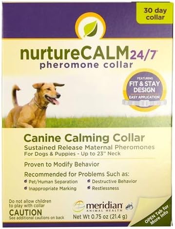 Nurturecalm 24/7 Canine Calming Pheromone Collar, Up to 23" Neck