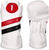 Golf Head Covers Set of 3, Vintage PU Driver Fairway Wood Headcovers for Golf Club