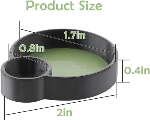 DQITJ 2 Pcs Hermit Crab Food Bowl Round Water Bowl Feeding Dish for Hermit Crab Snail Millipede Small Reptiles