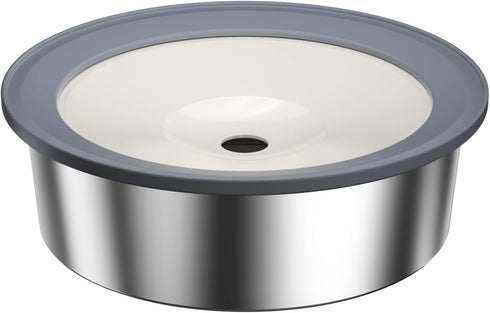 No Spill Dog Water Bowl, 1.5L Stainless Steel Slow Drinking Dish, Splash Proof for Dogs and Cats