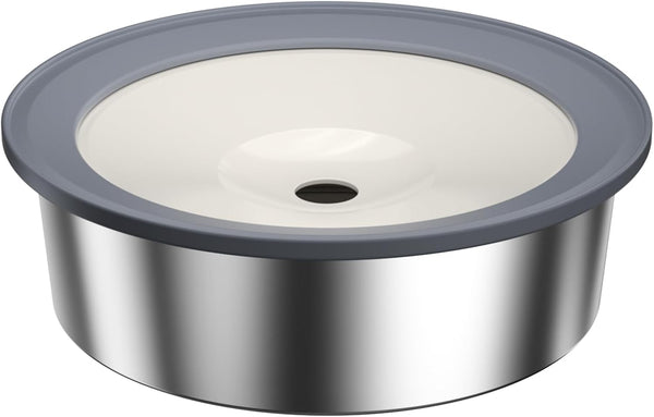 No Spill Dog Water Bowl, 1.5L Stainless Steel Slow Drinking Dish, Splash Proof for Dogs and Cats