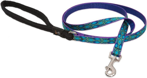 6-foot Padded Handle Leash for Small Pets, LupinePet Originals 1/2" Rain Song