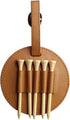 Myartte Golf Tee Holder with Wood Golf Tees, Luxury Leather Gift for Golfer Men Women