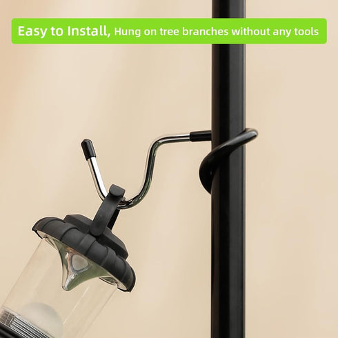Outdoor Lighting Hooks for Camping Tent Lamp Hanger, Garden Lights, Bird Feeders, 3 Big Lantern Hooks