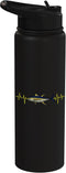 Fishing Tuna Heartbeat Apparel Fishing Tuna Heartbeat Fisherman Angler Fisher Saltwater Stainless Steel Insulated Water Bottle