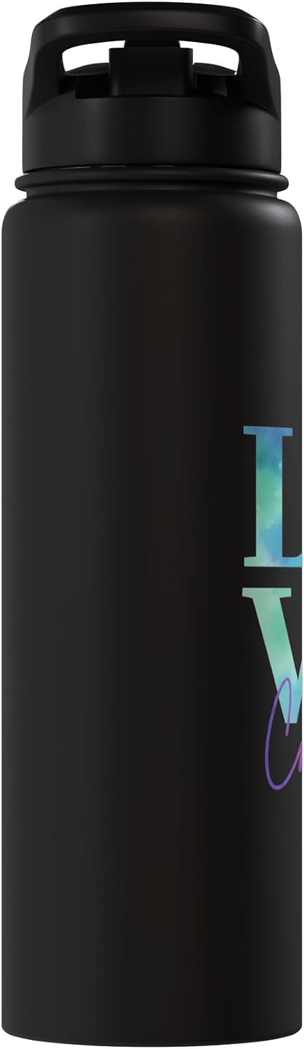 Fleur Sauvage Chocolates Love Chocolate Cocoa Pod Heart Stainless Steel Insulated Water Bottle