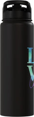 Fleur Sauvage Chocolates Love Chocolate Cocoa Pod Heart Stainless Steel Insulated Water Bottle