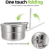 Stainless Steel Camping Cook Pot with Lid, 1.5L Large Capacity for Camping, Hiking, and Picnic