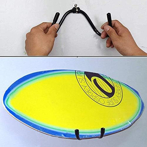 Pmsanzay Surfboard Wall Mount Rack for Ski and Snowboard Storage, Wakeboard Wall Rack Display Holder
