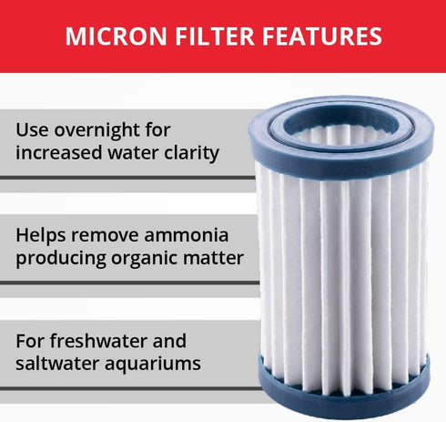 Marineland Micron Magnum 200 Internal Canister Filter for Aquariums up to 60 Gallons, Crystal Clean Water