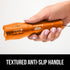 Gorilla Grip Powerful LED 750 FT Water Resistant Tactical Flashlight, High Lumens Ultra Bright Mini Flash Light (Orange)
