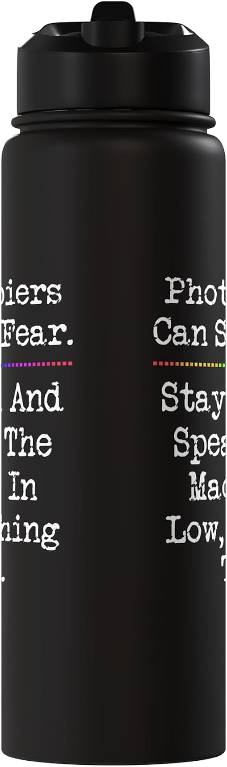 Funny Office Joke Photo Copiers Can Sense Fear Receptionist Secretary Teacher Stainless Steel Insulated Water Bottle