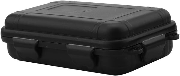 POCREATION Outdoor Shockproof Box, 2 Sizes, 2 Colors, Waterproof Storage Box Sealed Container Box - S-Black