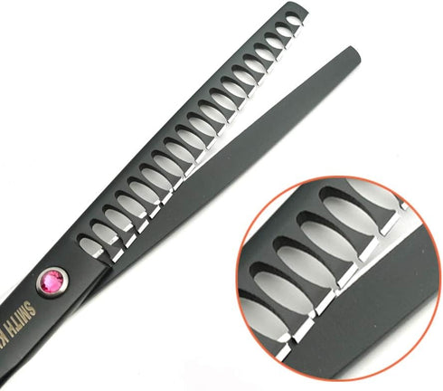 7.0 inches Professional Dog Grooming Scissors Set - Straight, Thinning, Curved, Chunkers 4pcs in 1 Set with Comb