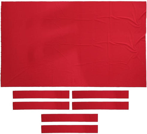 Aymzbd 9ft 2.8x1.5m Worsted Billiard Pool Table Cloth Pool Table W/Cushion Rail, Red