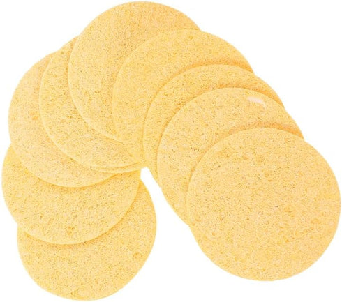 Hemoton Natural Hermit Crab Sponge 10 Pack Compact Round Sea Sponges for