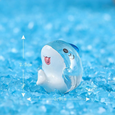20Pcs Mixed Color Luminous Shark Ornaments, Cute and Naughty Aquarium Micro Landscape