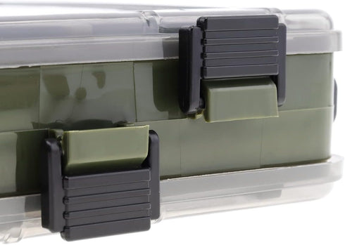 OriGlam Double Sided Fishing Tackle Box Organizer, 14 Compartments for Fishing Lures, Bait Storage, Jewelry Beads