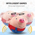 Active Moving Pet Plush Toy Interactive Dog Toys, Squeaky Moving Dog Ball Toy, Washable Cartoon Pig Plush Sound Electronic Dog Toy, Shake Bounce Boredom Talking Toys for Dog Pets Cats1