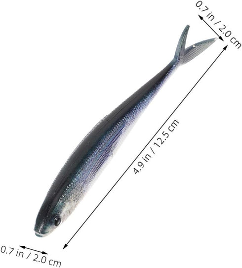 3D Swimming Levemolo Soft Fishing Lures Pair Reusable Sinking Soft Plastic Bionic Bait for Sea and Freshwater Fishing