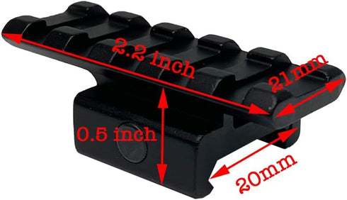 FSI 1“/0.83"/0.5" Riser Mount 5 Slots See-Throught Weaver/Picatinny Rail Mount