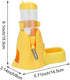 Litewoo Hamster Water Bottle with Food Container Base, No Drip Drinking Dispenser for Dwarf Hamster, Yellow