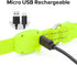 BSEEN Adjustable LED Dog & Cat Collar - Green, Rechargeable, Small Breeds, 8.5-11.8 inches, Lightweight, Reflective, 2