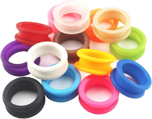 12 Pcs Pet Scissors Finger Rings Grips Inserts for Grooming Shear Thumb Insert, Barber Hairdressing