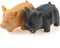 CHIWAVA 2 Pack 6.5" Medium Pig Dog Toy for Dogs Latex Rubber