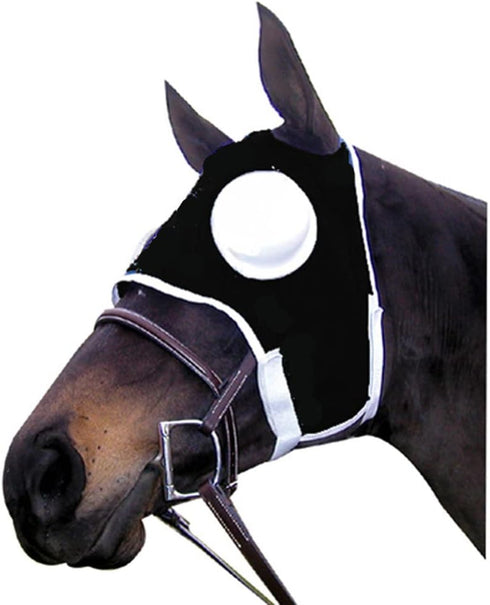 Intrepid International Adjustable Polyester Horse Mask Full Cup Blinker Hood for Racing, One Size