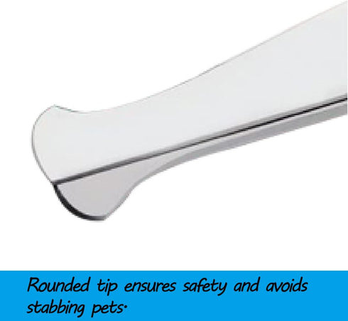 Curved Pet Hair Grooming Scissors, Professional Dogs Cats Shears, Heavy Duty Titanium Stainless Steel with Safety Round