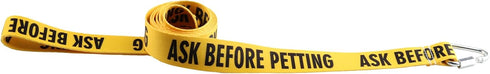 Ask Before Petting Dog Lead, Nervous Yellow Dog Gift, Shy Rescue Dog Gift (Ask Before Pet Leashes)