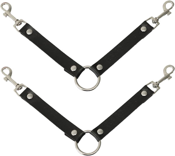 2Pcs Hanging Utility Straps for Dog Kennel Fan, Waterproof Ryobi P3320 Fan Holder with Swivel Spring Clips, Black
