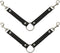 2Pcs Hanging Utility Straps for Dog Kennel Fan, Waterproof Ryobi P3320 Fan Holder with Swivel Spring Clips, Black
