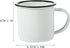 Lurrose Enamel Cup, Large Classic Camping Mug with Handle for Coffee, Tea, Milk, White Camping Cookware