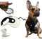 Funny Fur Grace Dog Walking Set - Black & White: Adjustable Escape-Proof Harness, 16ft Leash, Pup Bags, Bowl - Medium
