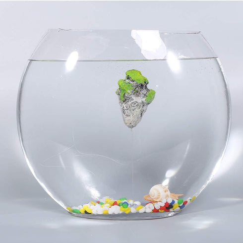 Pssopp Aquarium Fish Floating Moss Rocks, Landscape Moss Flying Suspended Stone Decoration