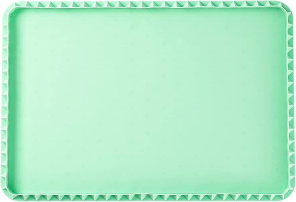 X-Haibei Large Silicone Cat Dog Food Mat 24 x 16 Inch, Waterproof Feeding Mat with Edges for Floor Table