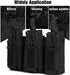 Triple Mag Pouch Open-Top Rifle and Pistol Magazine Pouches for M4 M16 AK Military Gear