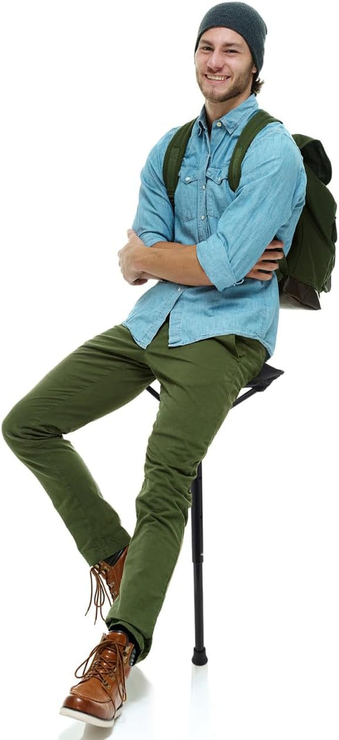 3 600D Portable Folding Chair: Gear Height Adjustable Camping Stool - Lightweight Aluminum & Nylon Collapsible Stool